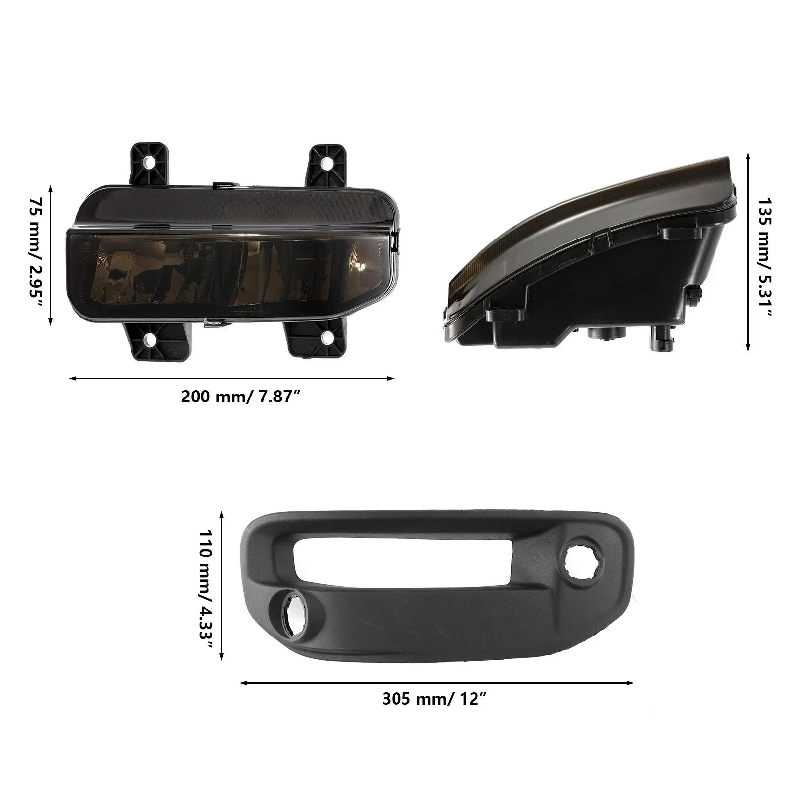 LED Fog Light Set Bumper Driving Light Replacement for Dodge Ram 1500 2019 2020 2021 2022 - Image 7