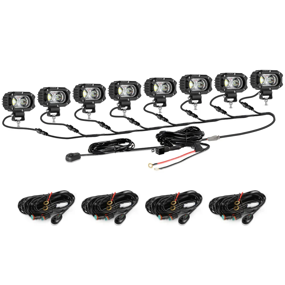 R4 Series | 4 Inch 60W Flood Beam LED Pods Light White Driving Light - Image 15