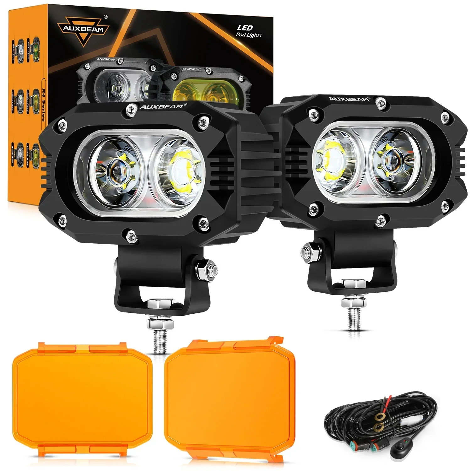 R4 Series | 4 Inch 60W Flood Beam LED Pods Light White Driving Light - Image 17