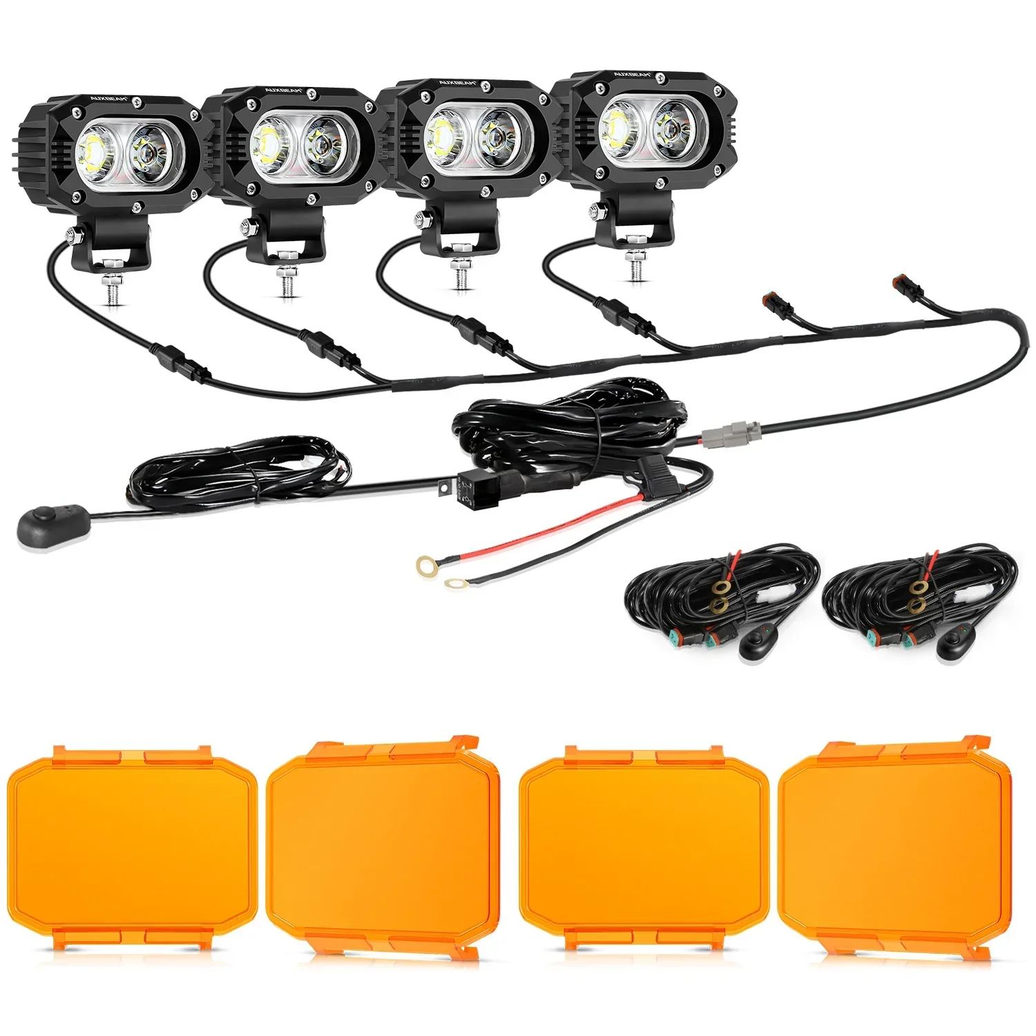 R4 Series | 4 Inch 60W Flood Beam LED Pods Light White Driving Light - Image 18