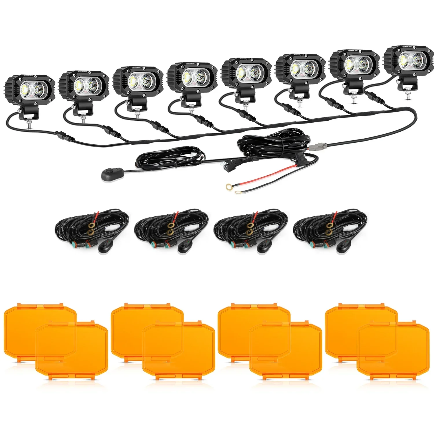 R4 Series | 4 Inch 60W Flood Beam LED Pods Light White Driving Light - Image 20