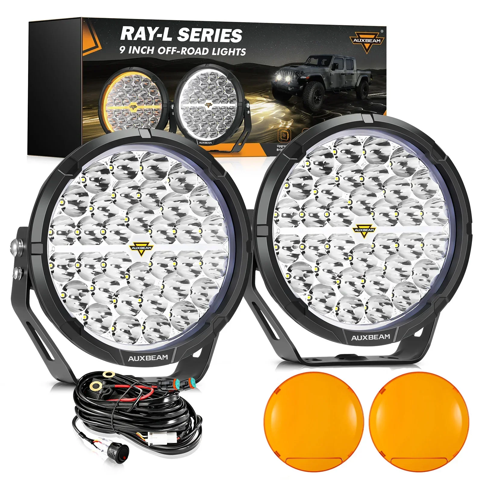 RAY-L Series 7/9 Inch Dual DRL Offroad LED Driving Lights - Image 19