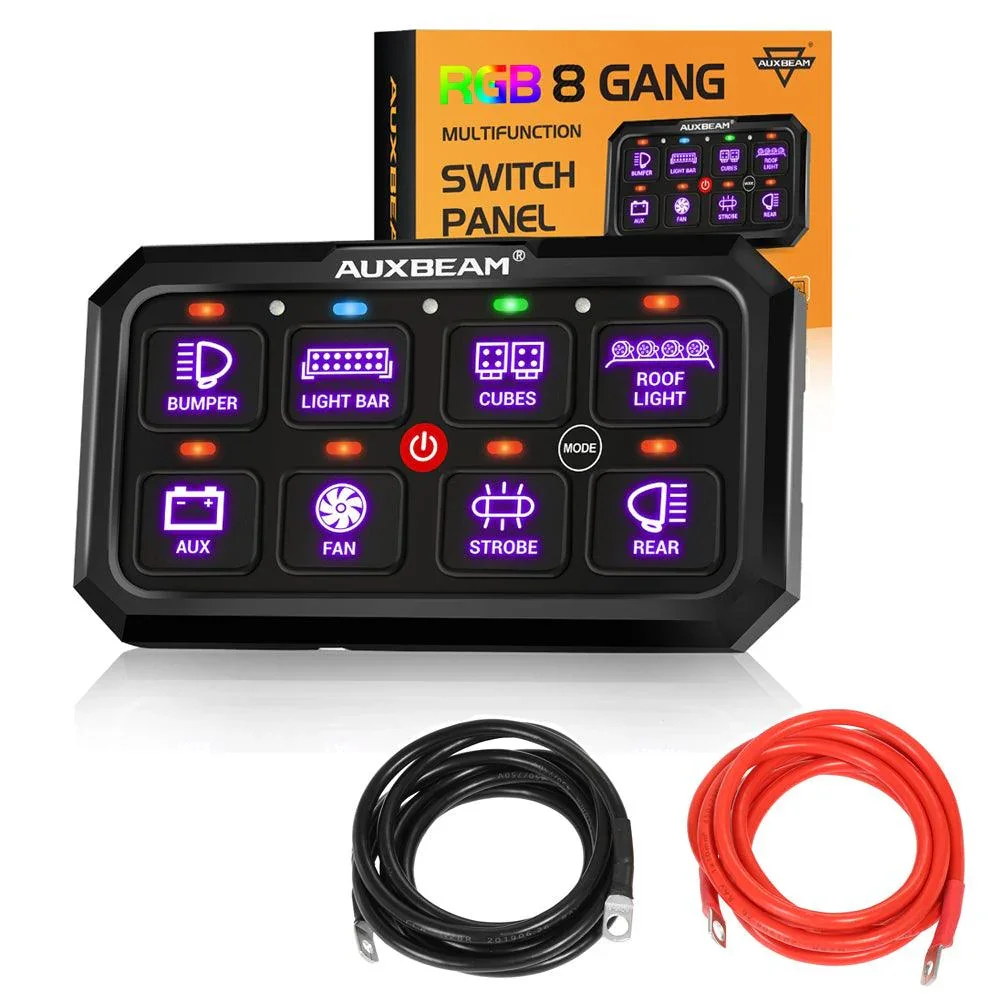 RGB Series 8 Gang (RB80 XL) Switch Panel without APP, Toggle/ Momentary/ Pulsed Mode Supported (Two-Sided Outlet) - Image 9