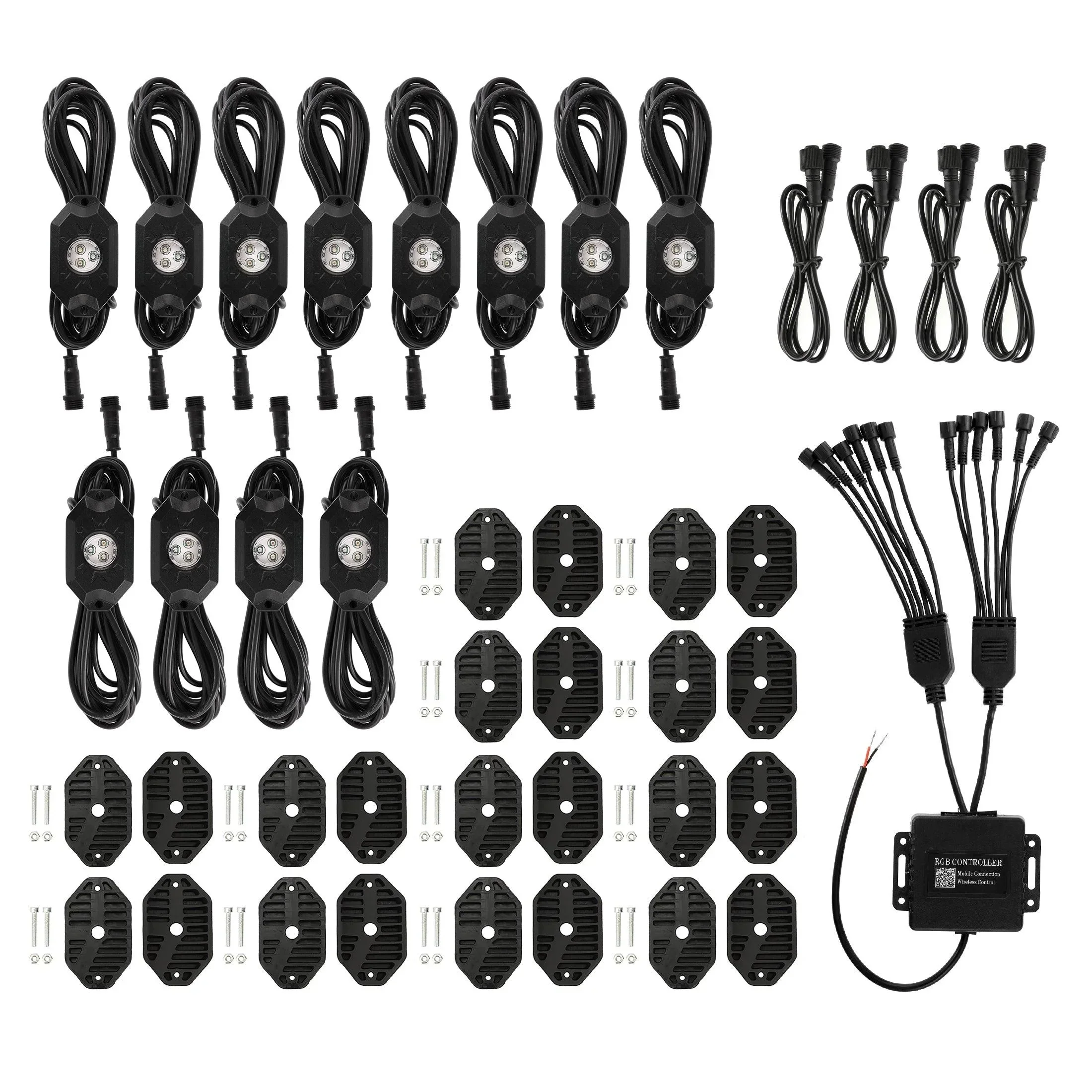 RGB LED Rock Light Set with Bluetooth Controller for ATV UTV - Image 11