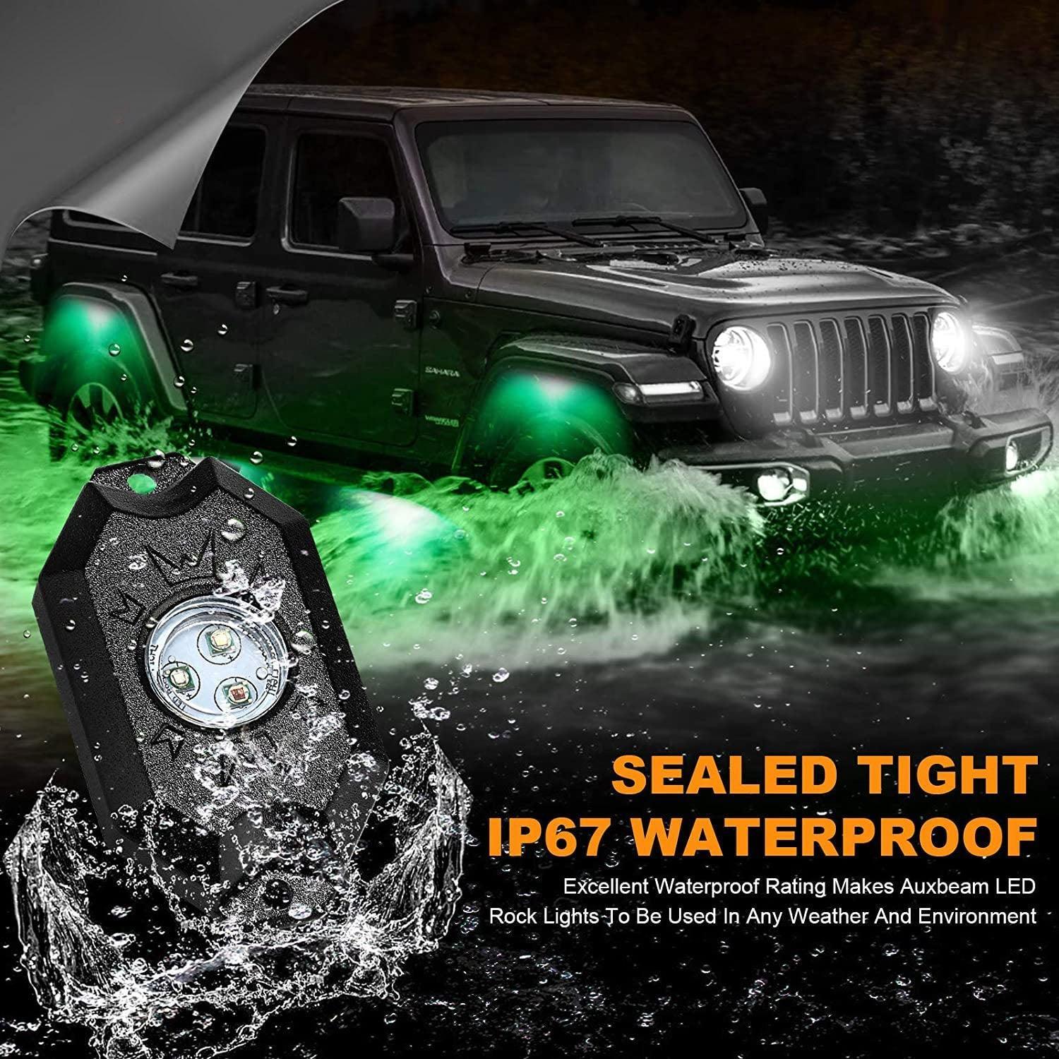 RGB LED Rock Light Set with Bluetooth Controller for ATV UTV - Image 4