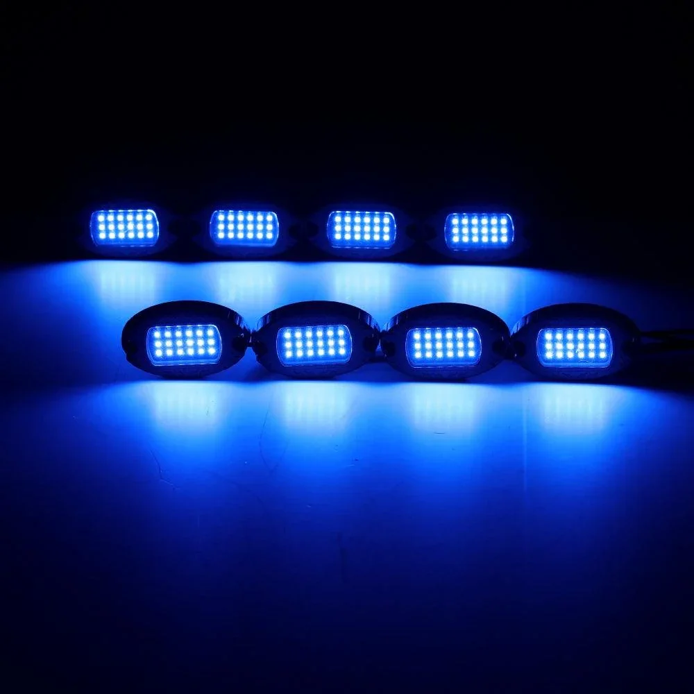 RGB LED Rock Lights Kit with Bluetooth APP & Wireless Remote Control, Multicolor Neon Underglow Lights with Brake Light Function for ATV UTV - Image 12