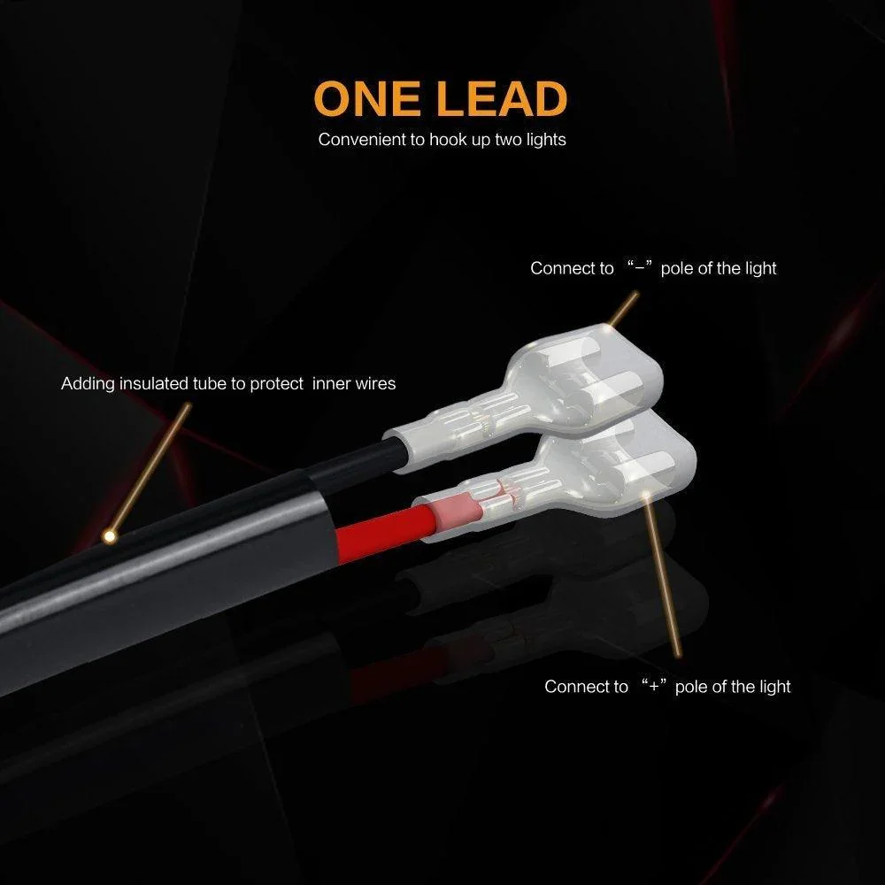(1 Lead) LED Light Bar Wiring Harness Kit with Fuse Relay ON/Off Switch for LED Off-Road Driving Work Light - Image 5