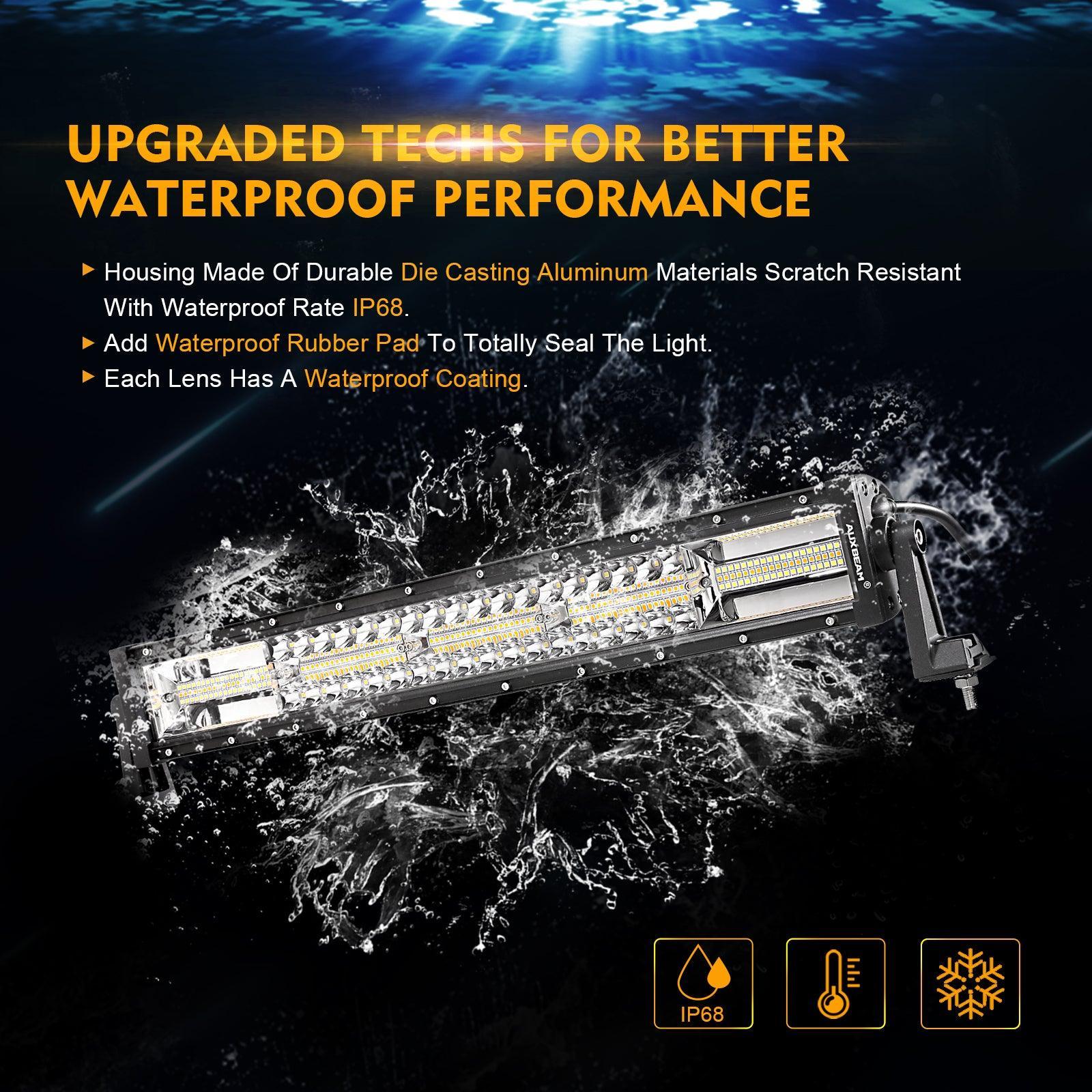 6 Modes Series Amber and White LED Light Bars - Image 13
