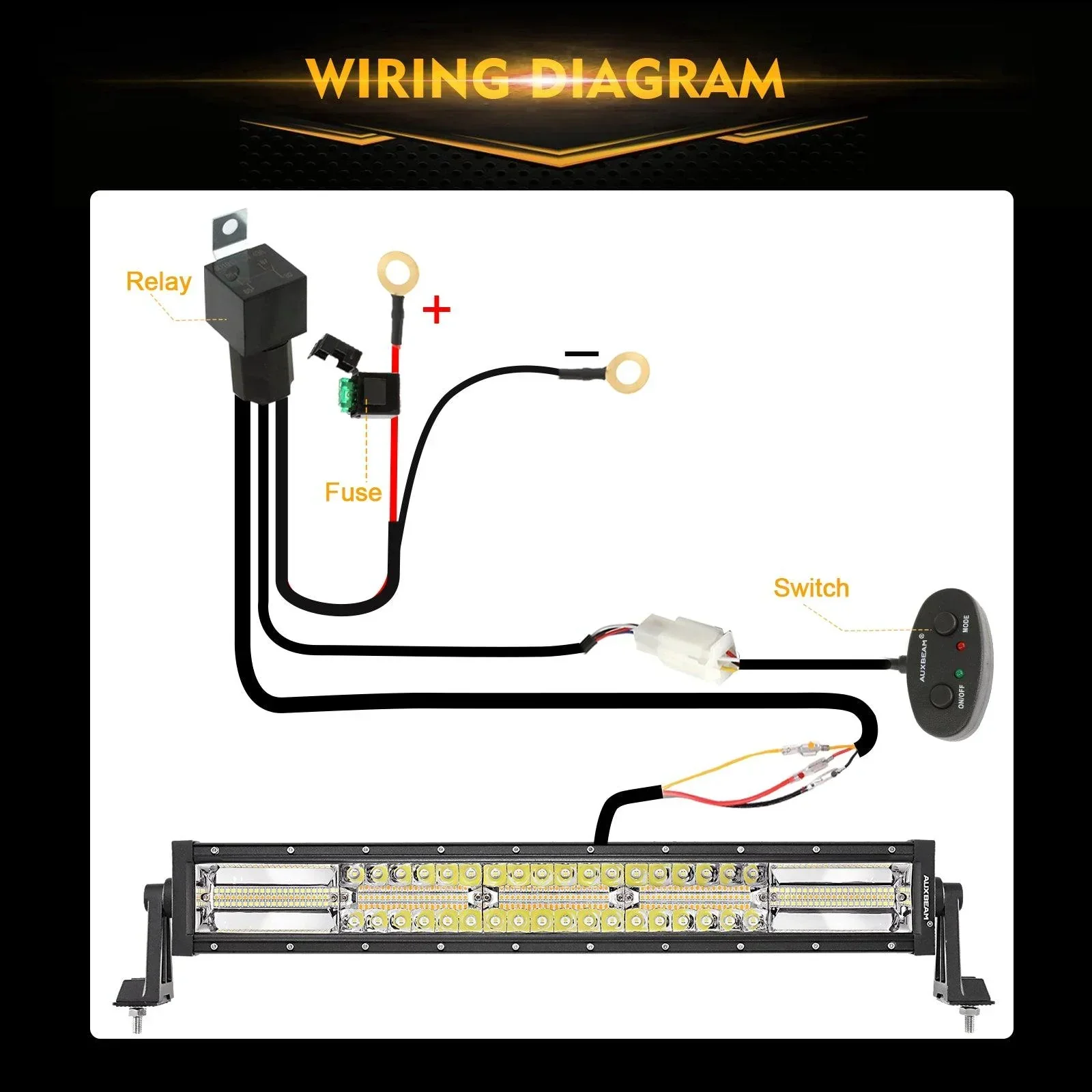 6 Modes Series Amber and White LED Light Bars - Image 15