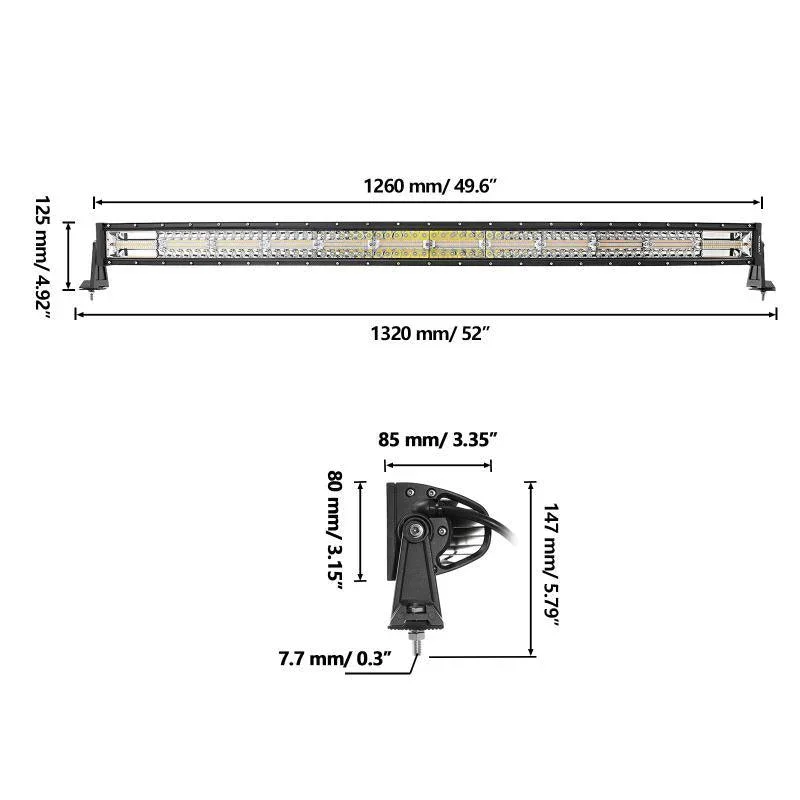6 Modes Series Amber and White LED Light Bars - Image 18