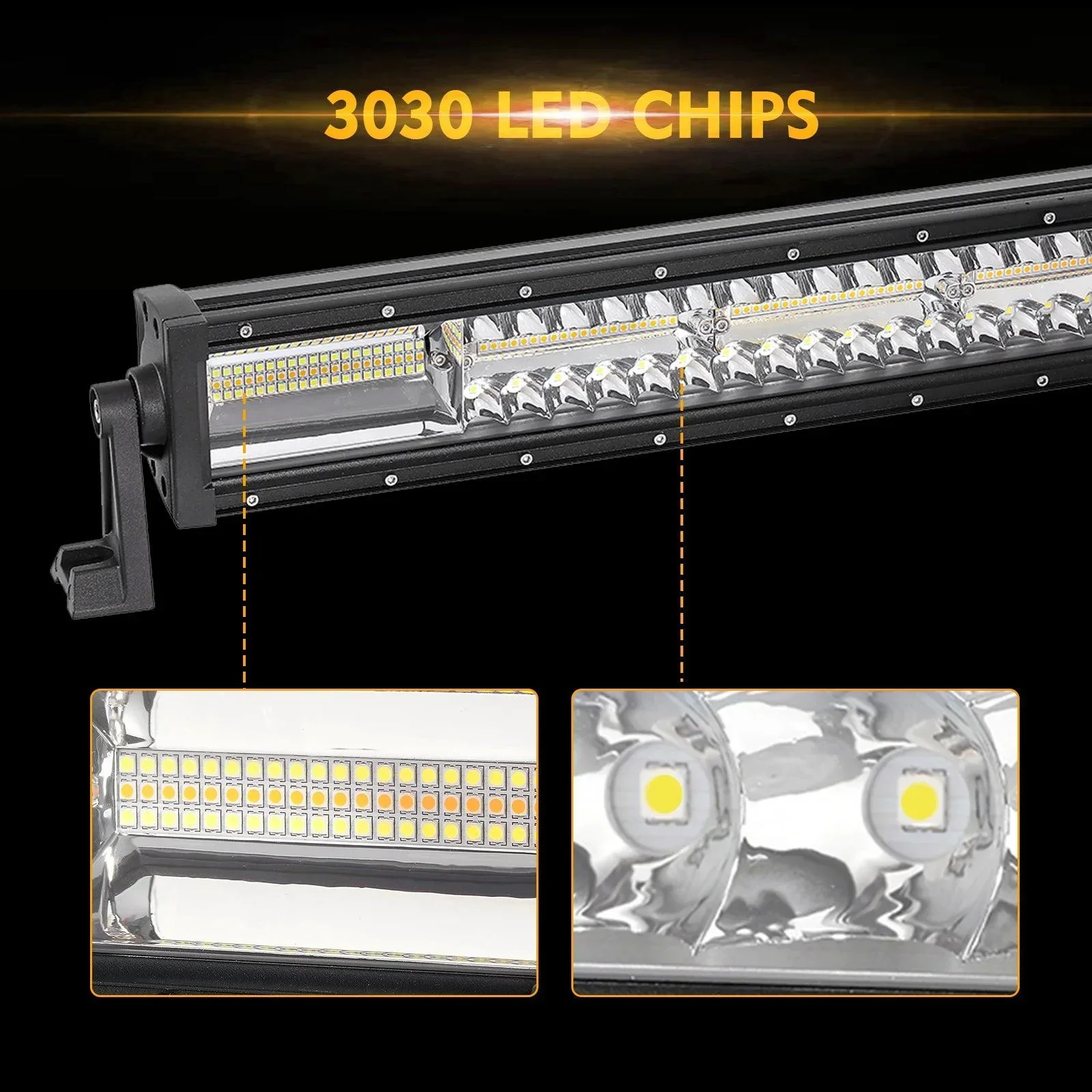 6 Modes Series Amber and White LED Light Bars - Image 9