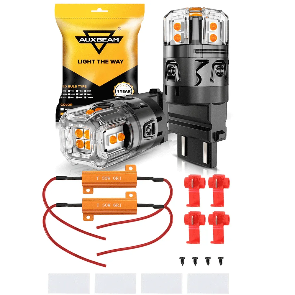 🆕T25 3157 3156 LED Turn Signal Light Rear/Front, Side Marker Light Bulbs 13W 500% High Brightness CAN-Bus Error Free 3000K Amber B52 Series | 2 Bulbs - Image 20