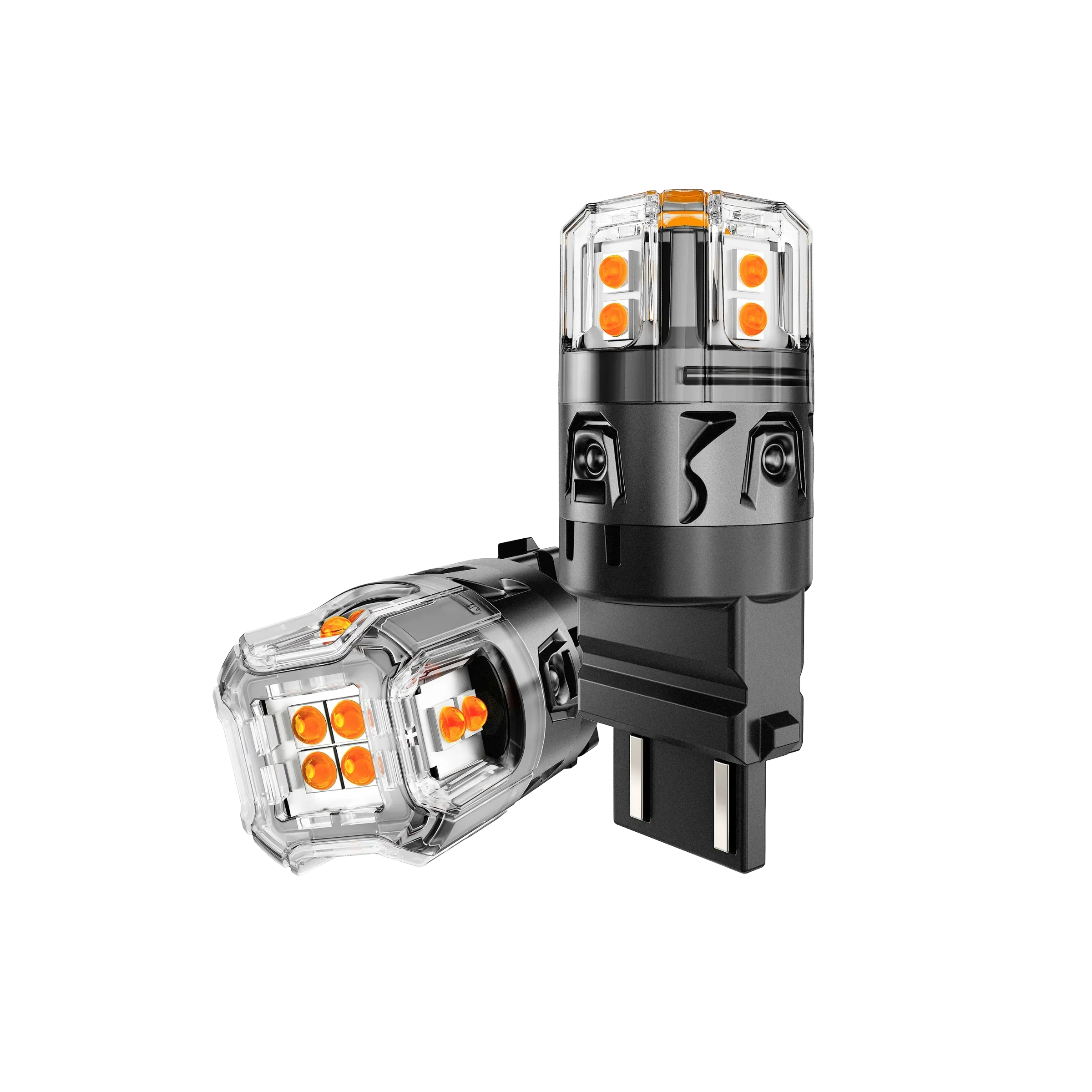 🆕T25 3157 3156 LED Turn Signal Light Rear/Front, Side Marker Light Bulbs 13W 500% High Brightness CAN-Bus Error Free 3000K Amber B52 Series | 2 Bulbs - Image 4