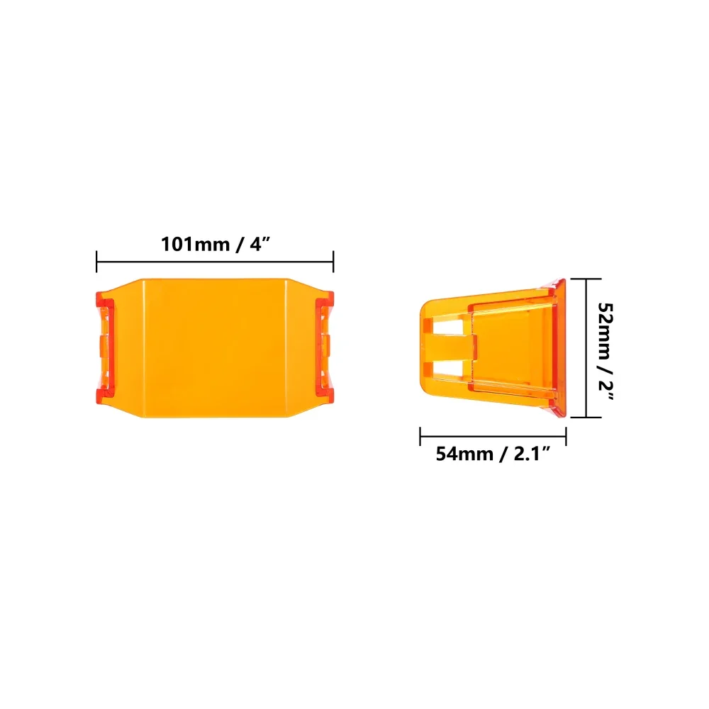 V-MAX Series 4/5/7 Inch LED Pod Lights Dark Amber Cover Light Shield Cover - Image 10