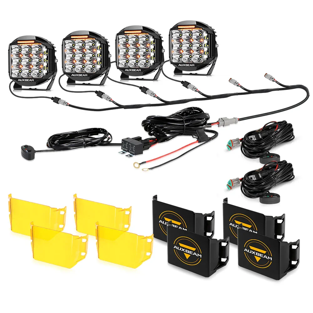 V-MAX Series | 7 Inch 228W 26100LM Spot Beam Side Shooter LED Round Driving Lights with Amber DRL&Backlight - Image 10