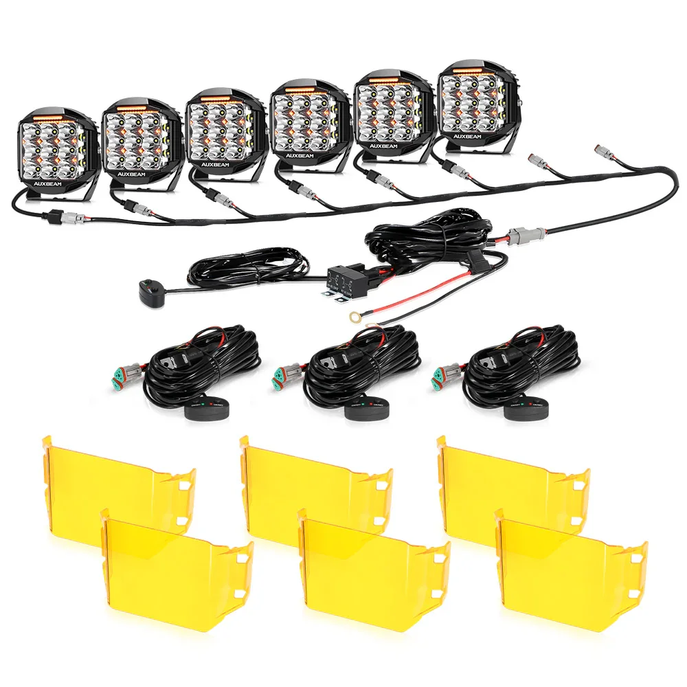 V-MAX Series | 7 Inch 228W 26100LM Spot Beam Side Shooter LED Round Driving Lights with Amber DRL&Backlight - Image 11