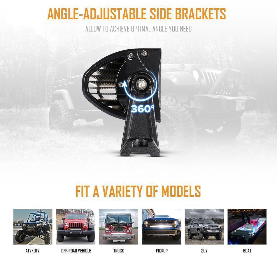 22"/32"/42" V-Series RGB Straight/Curved 5D lens Combo Beam Double Row LED Light Bar for 2002 Ford F150 - Image 10