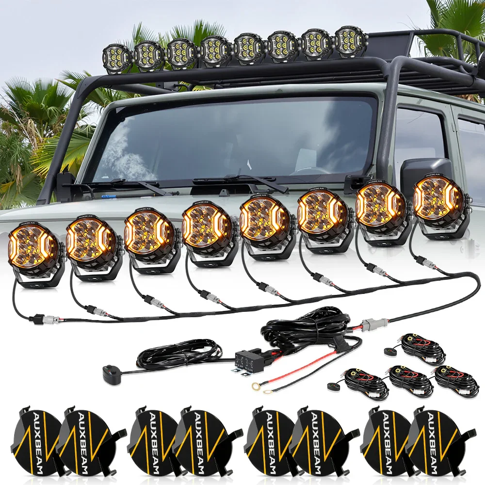 V-ULTRA Series | 3 Inch 108W LED Side Shooter White Pod Lights with Amber DRL - Image 14