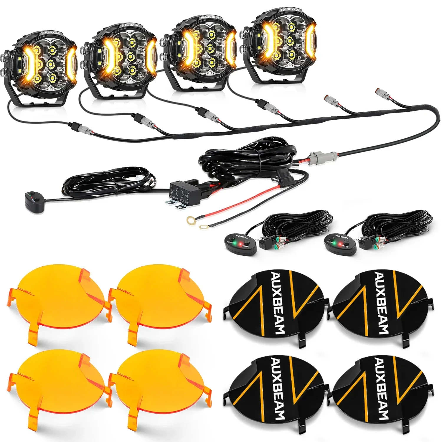 V-ULTRA Series | 3 Inch 108W LED Side Shooter White Pod Lights with Amber DRL - Image 17