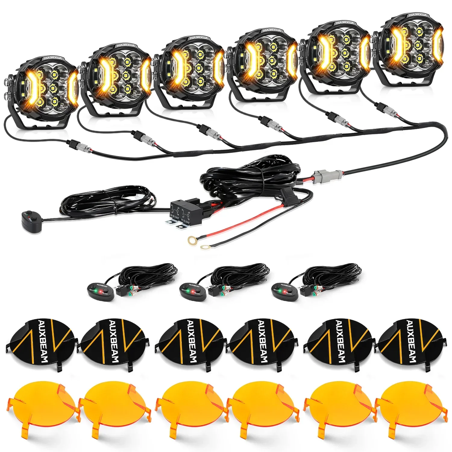 V-ULTRA Series | 3 Inch 108W LED Side Shooter White Pod Lights with Amber DRL - Image 18