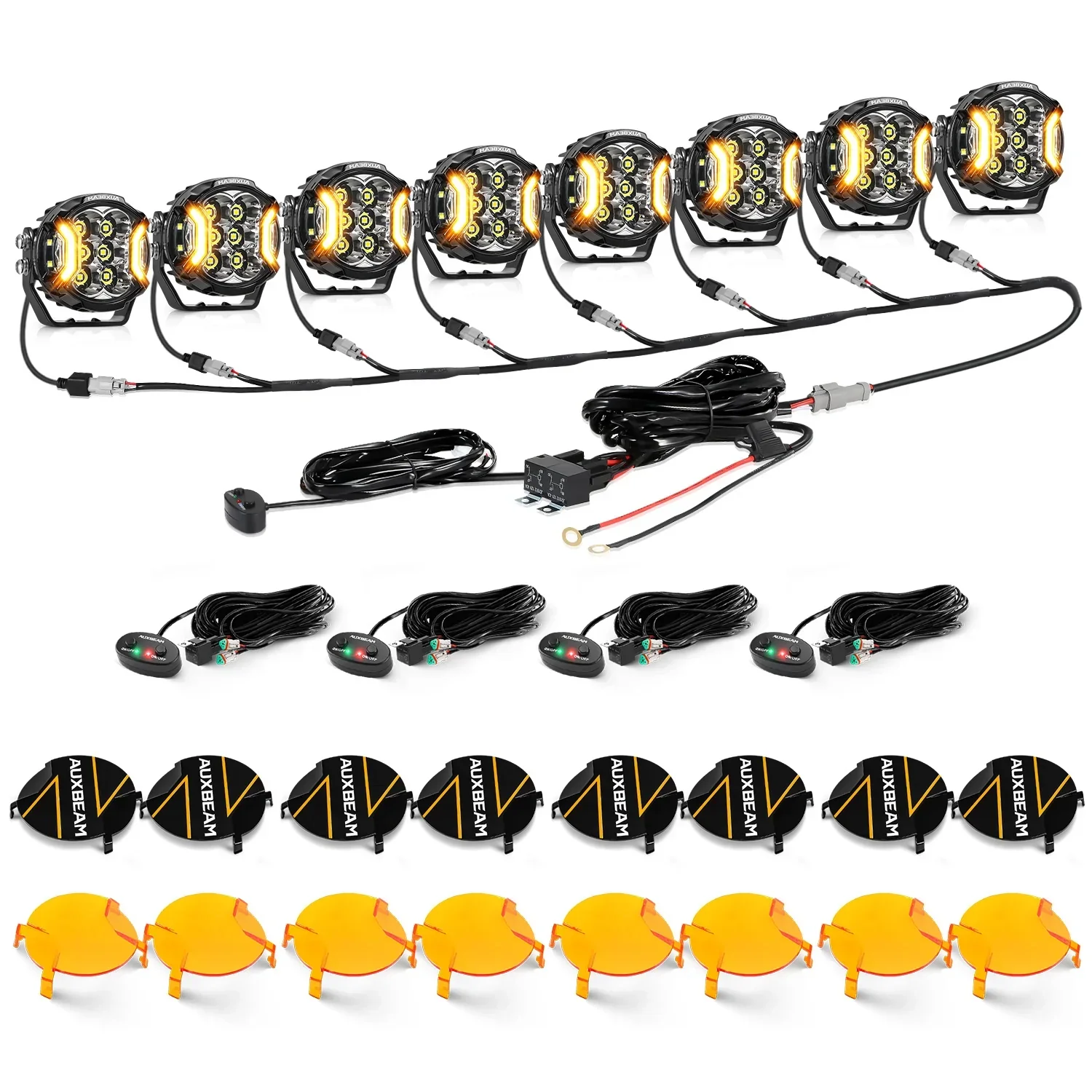 V-ULTRA Series | 3 Inch 108W LED Side Shooter White Pod Lights with Amber DRL - Image 19