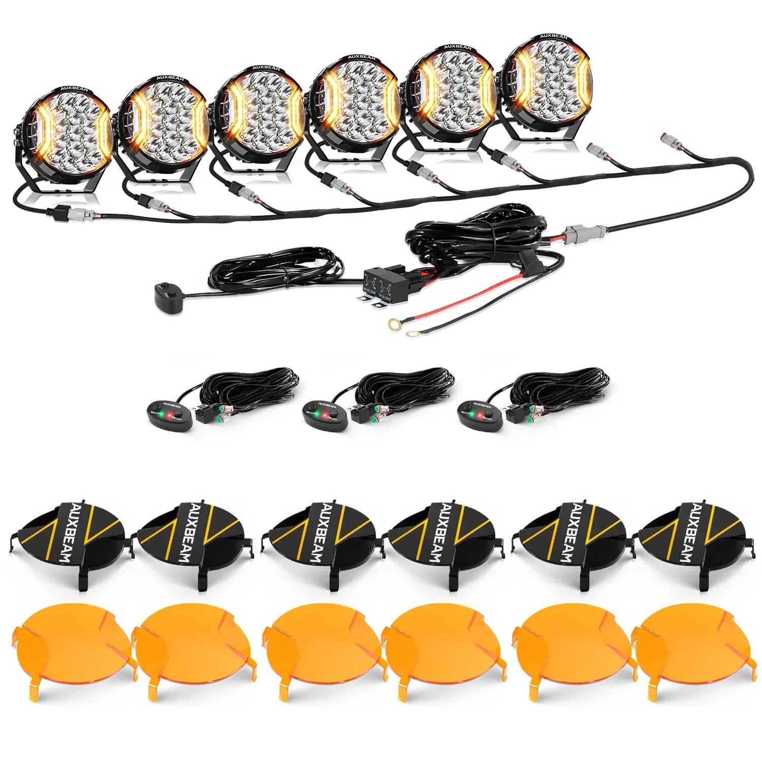 V-ULTRA Series | 7 Inch 226W LED Side Shooter White Pod Lights with Amber DRL - Image 15