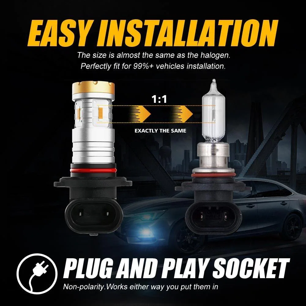 9006 HB4 LED Fog Light/DRL Bulbs 20W 4000LM Deep Blue Crown Series | 2 Bulbs - Image 2