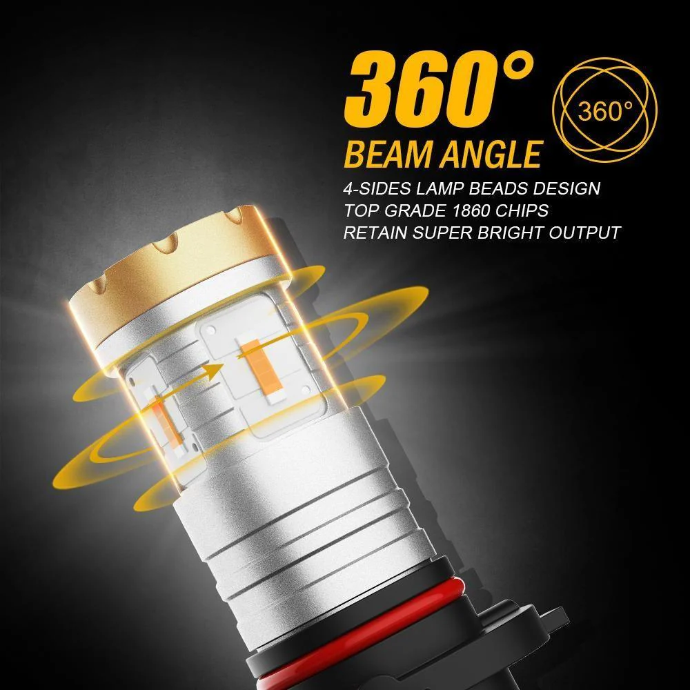 9006 HB4 LED Fog Light/DRL Bulbs 20W 4000LM Deep Blue Crown Series | 2 Bulbs - Image 4