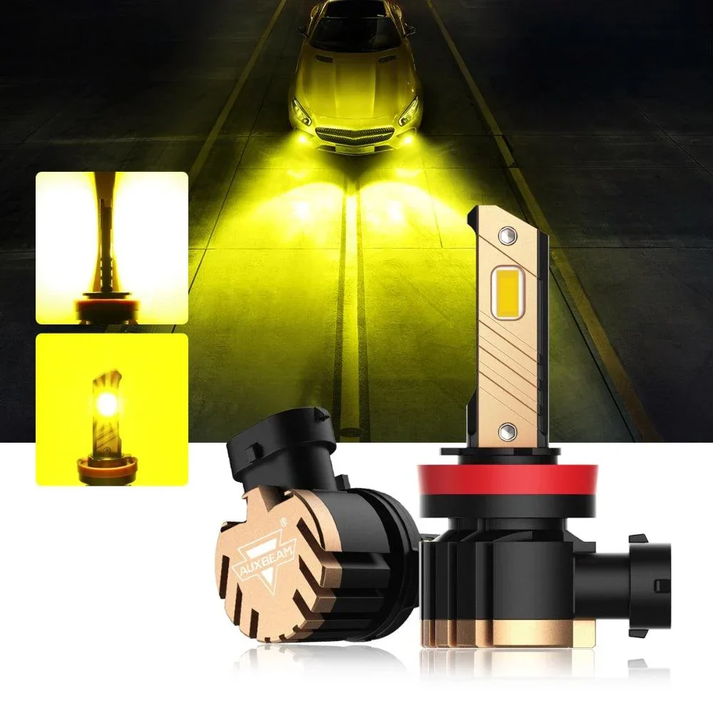 H11 H9 H8 H16JP LED FOG Light/DRL Bulbs 44W 8000LM 3000K Golden Yellow Z3 Series | 2 Bulbs - Image 7