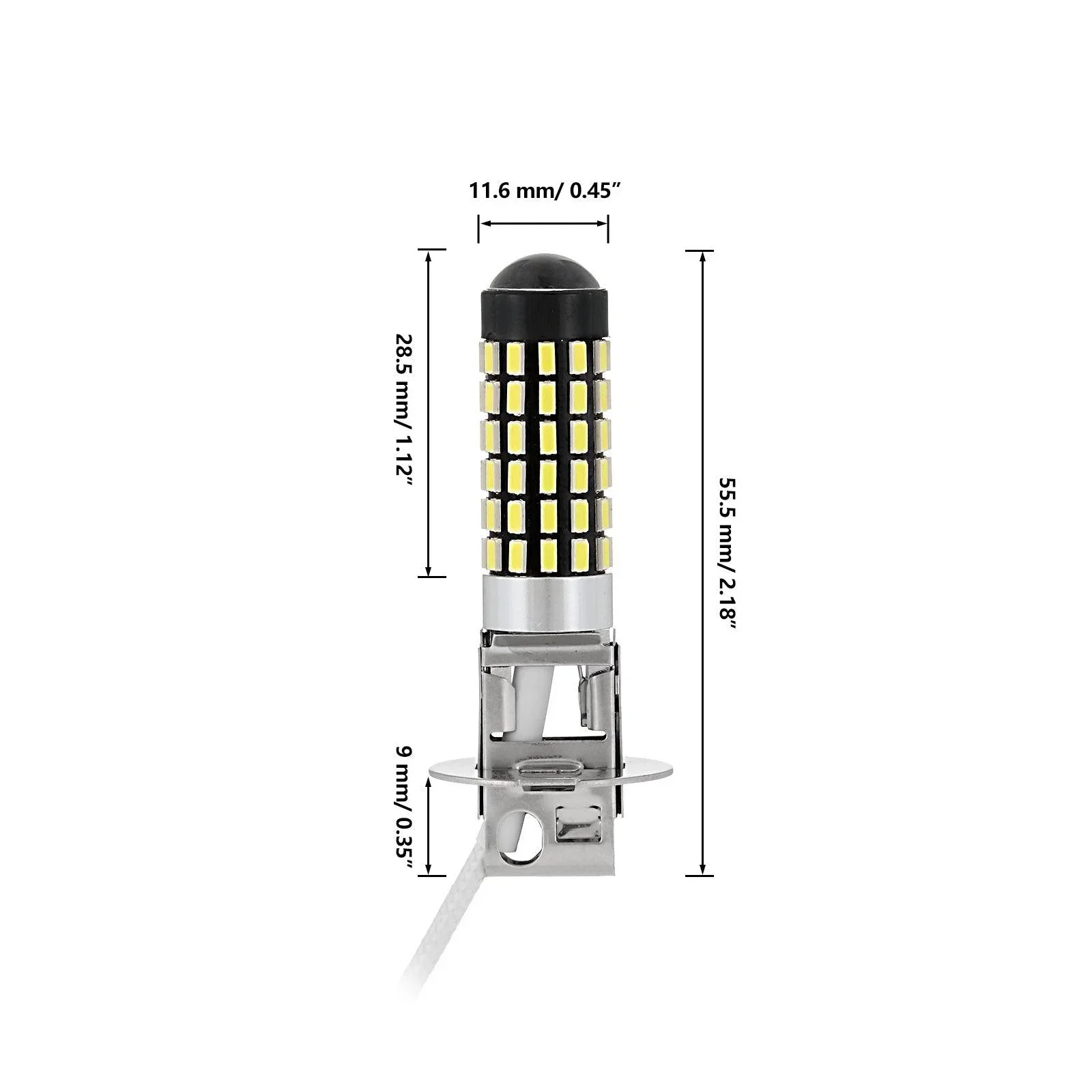 H3 LED Fog Light/DRL Bulbs 6W 2000ML 6500K White | 2 Bulbs - Image 10