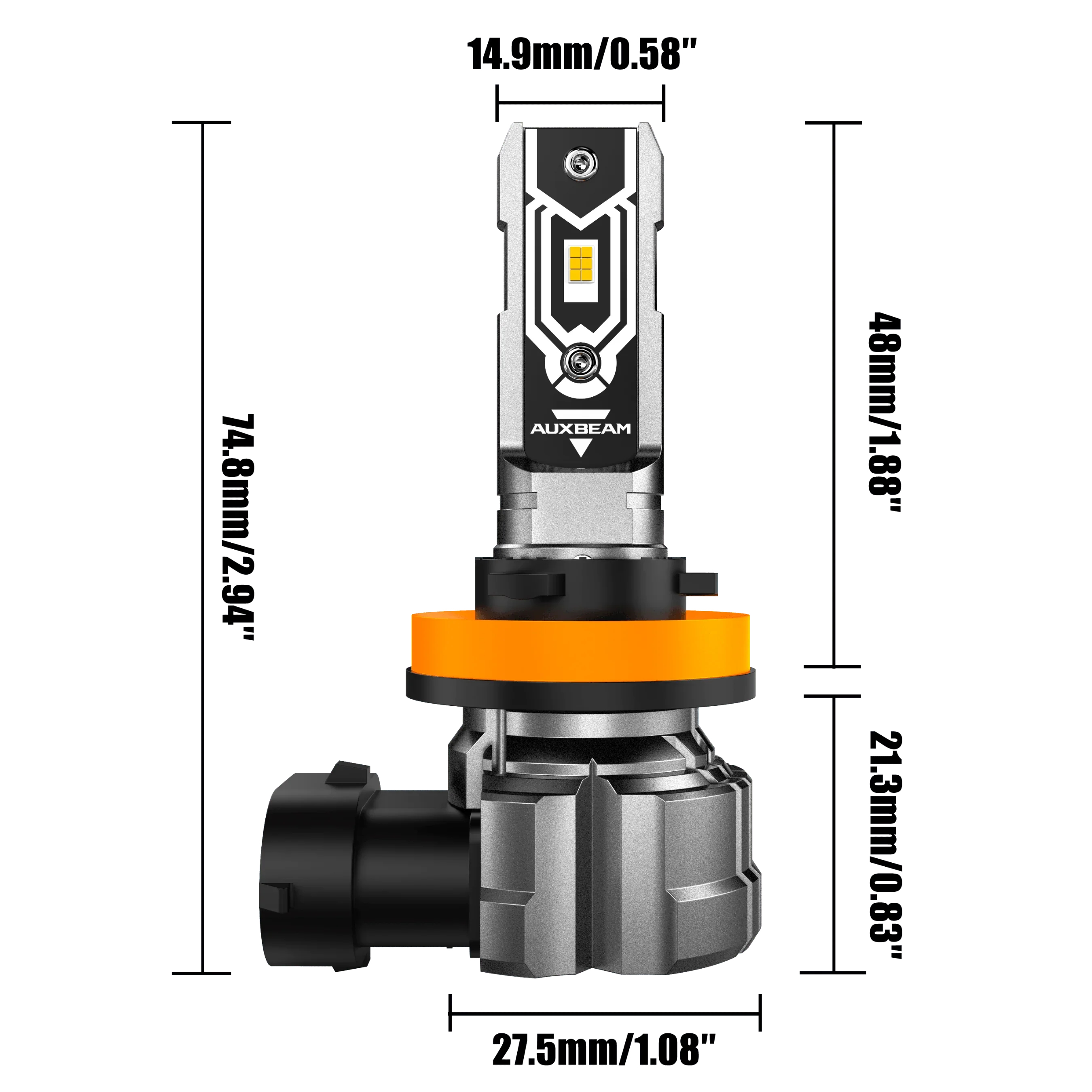 🆕H11 H9 H8 H16JP LED FOG Light/DRL Bulbs 50W 10000LM 3000K Amber Yellow Q5 Series | 2 Bulbs - Image 8