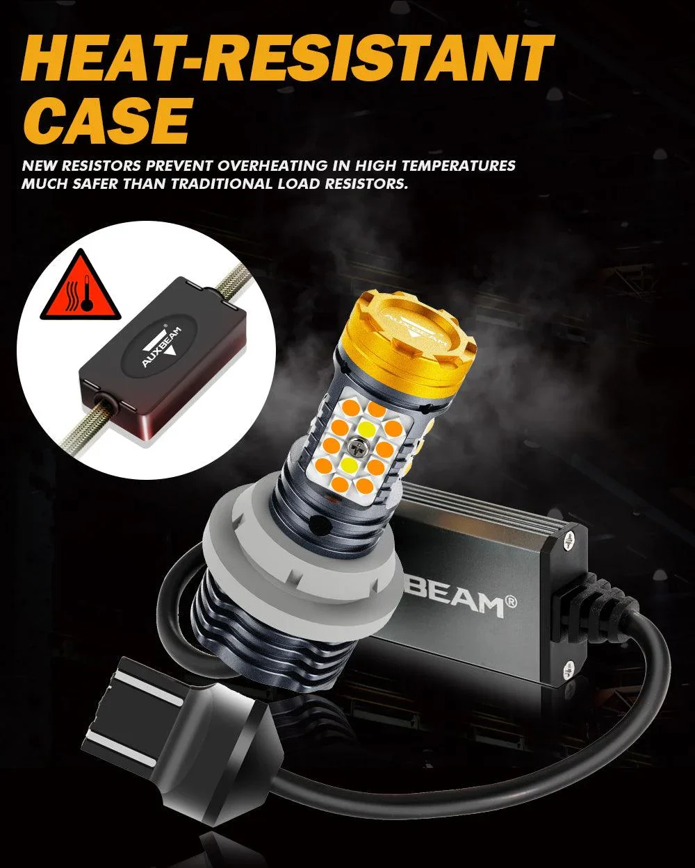🆕T20 7443 7440 LED Front Turn Signal & DRL Light Bulbs 800% High Brightness CAN-Bus Error Free Dual Color Switchback White & Amber B31 Series | 2 Bulbs - Image 6