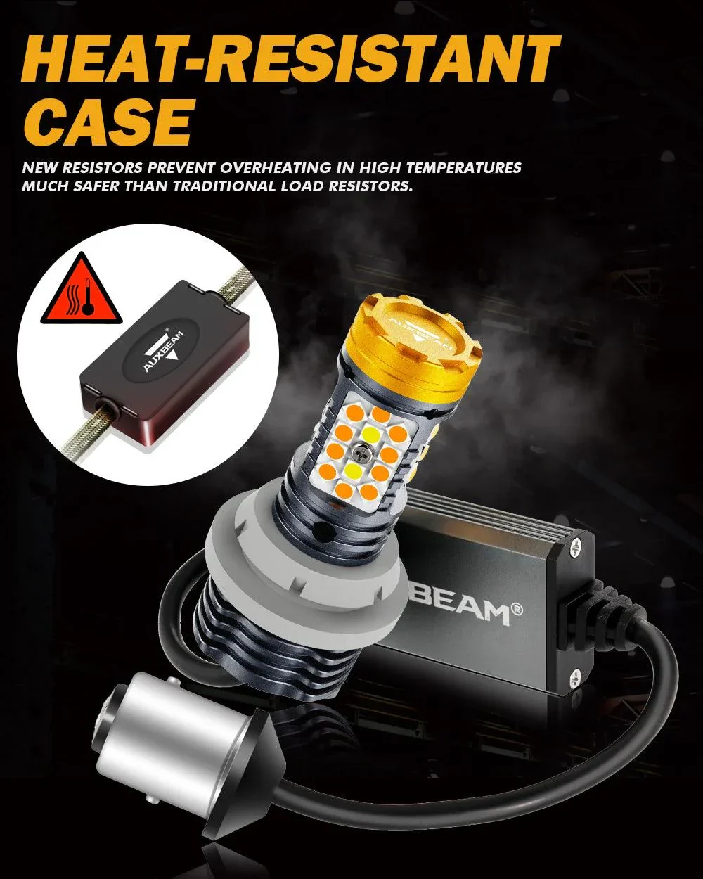 🆕1157 BAY15D LED Front Turn Signal & DRL Light Bulbs 800% High Brightness CAN-Bus Error Free Dual Color Switchback White & Amber B31 Series | 2 Bulbs - Image 8