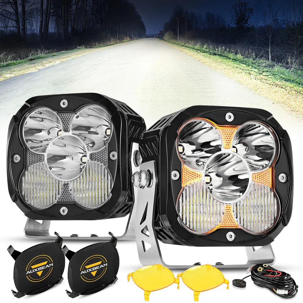 XP-ULTRA Series 4.5 Inch Combo Beam LED Pod Lights Off Road Lights with Amber DRL - Image 8
