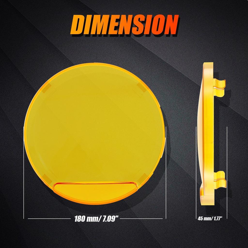 (2pcs/set) 7 Inch 240W Round Offroad LED Driving Lights with DRL+Amber/Black Covers(Optional) for SUV ATV UTV Trucks Pickup Boat - Image 9