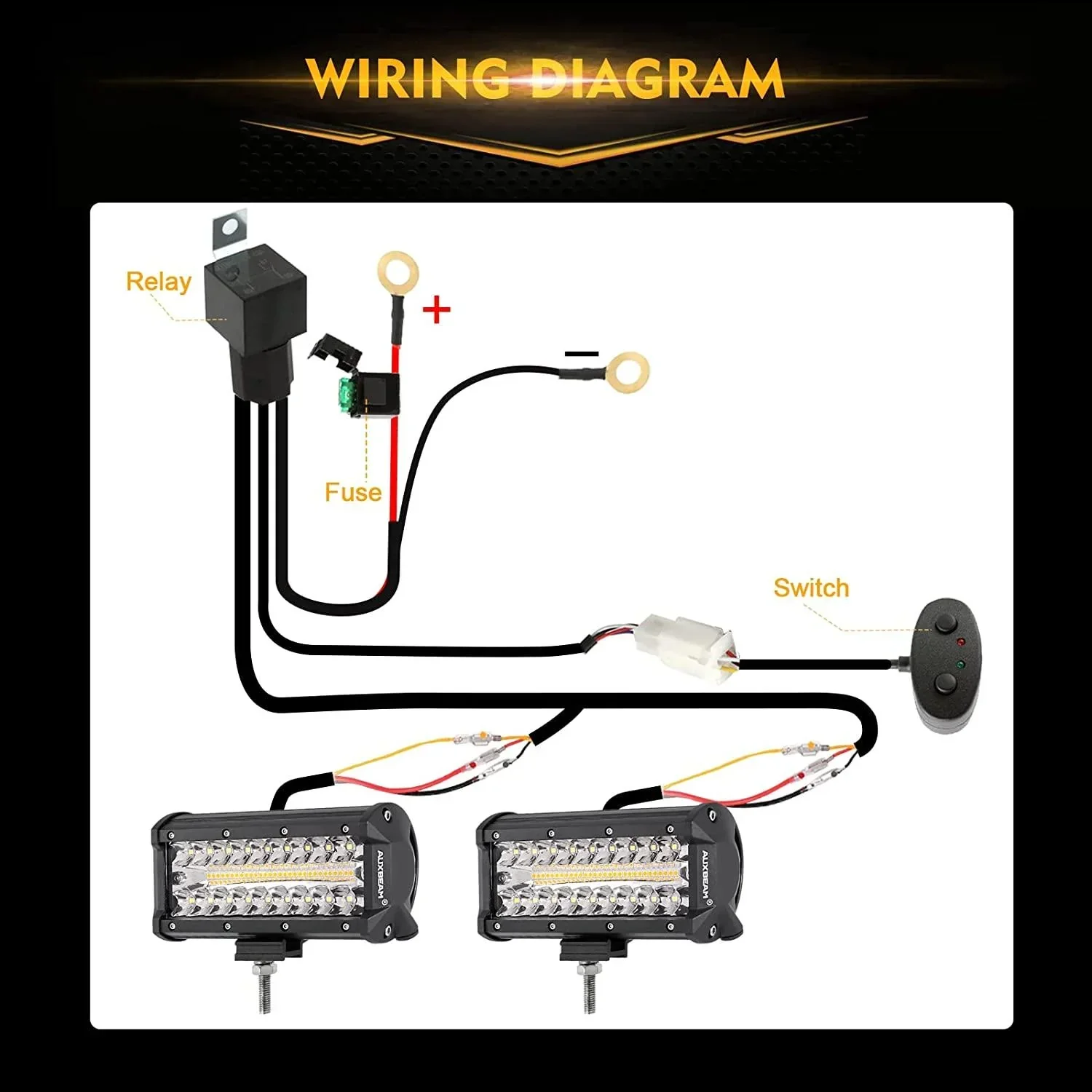 6 Modes Series 7 Inch 150W White&Amber LED Light Bar - Image 6