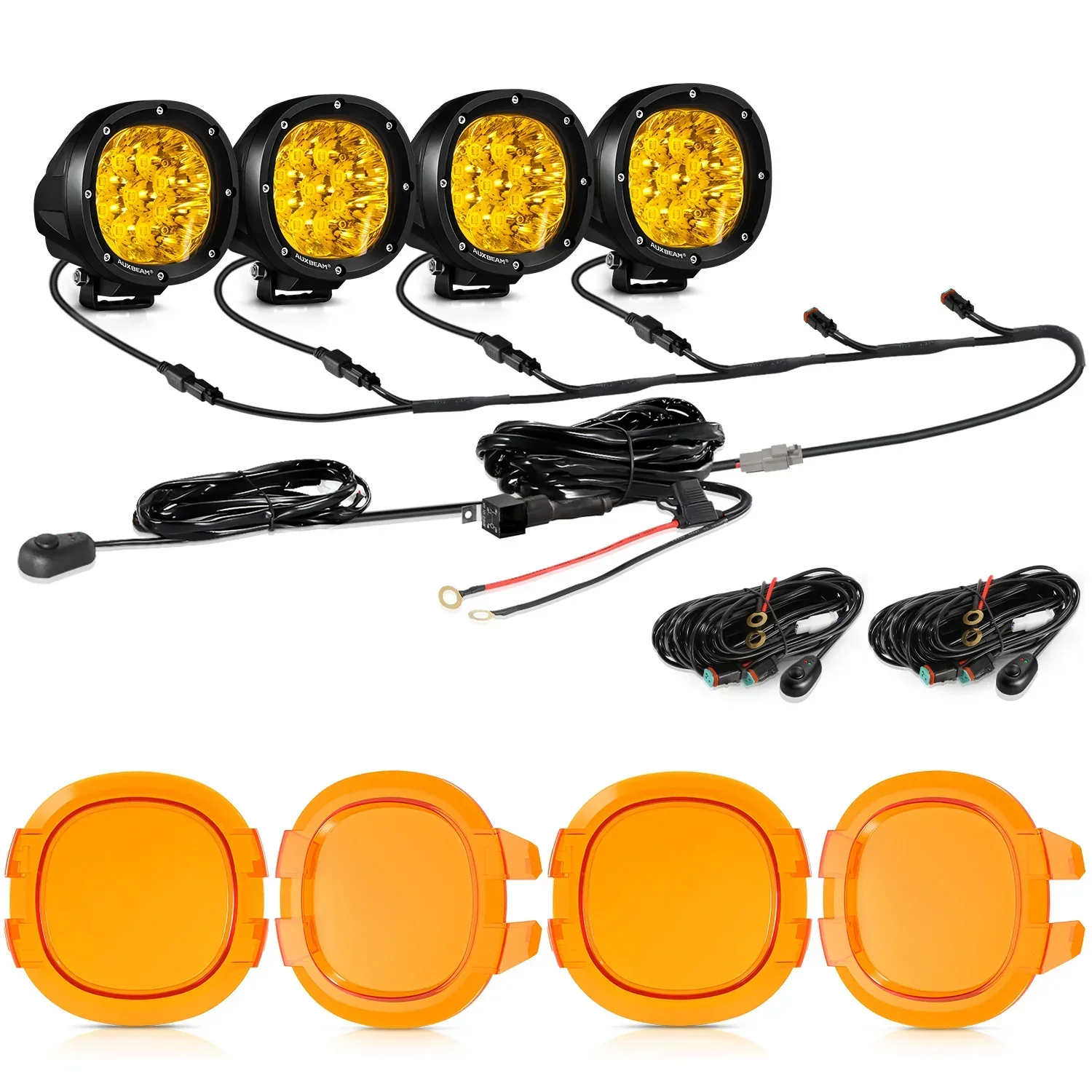 P4 Series | 4 Inch 90W Round LED Driving Lights Spot Amber Pod Lights - Image 25