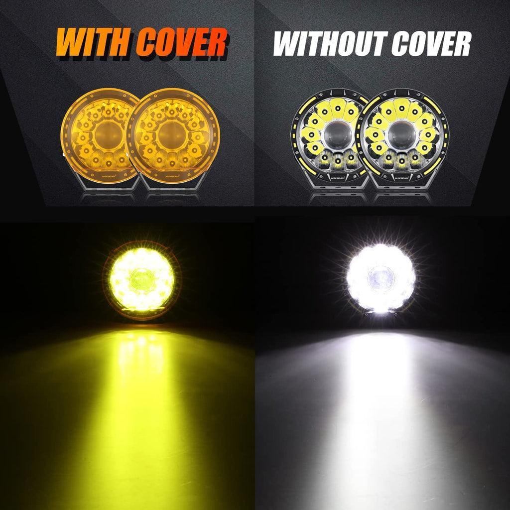 (2pcs/set) 7 Inch 230W 33332LM 360-PRO Series Custom Lens Offroad LED Driving Lights+Amber/Black Covers(Optional) for JEEP WRANGLER JL JK TJ - Image 8
