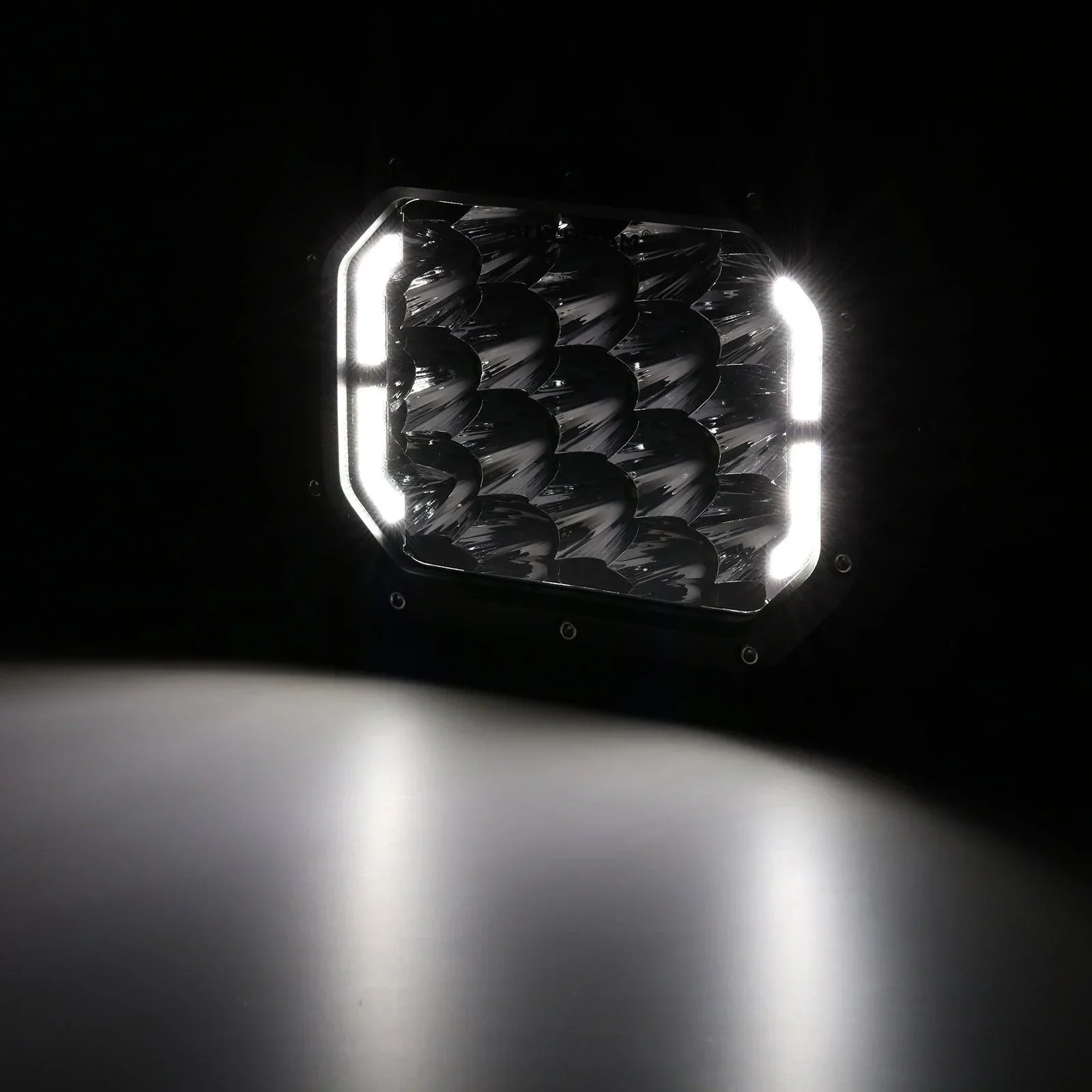 7x5 Inch Rectangle LED Pods White Spot Driving Lights with DRL - Image 11